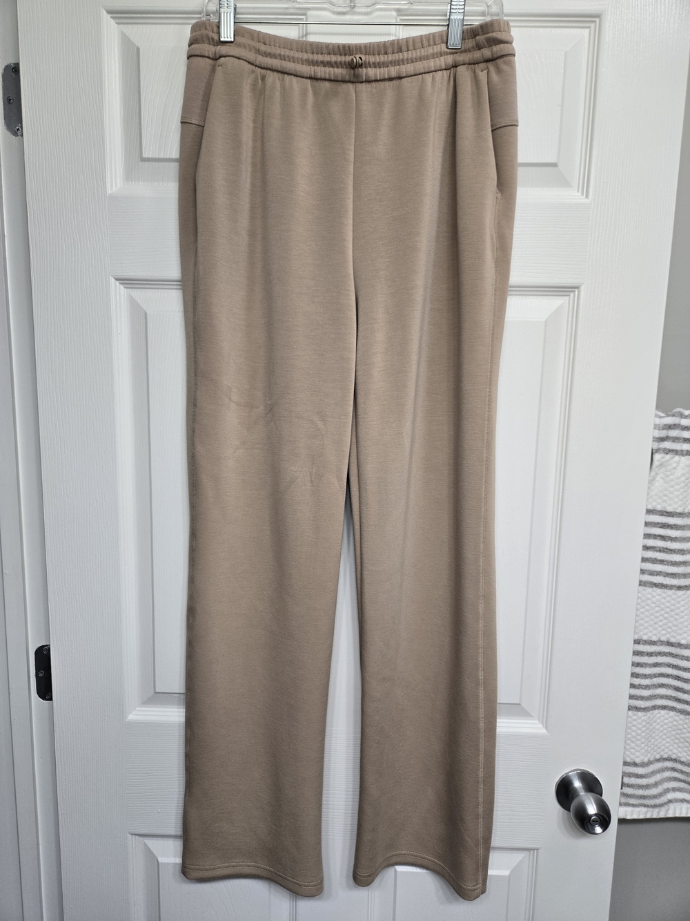 Love Tree Taupe Wide Leg Drawstring Pants